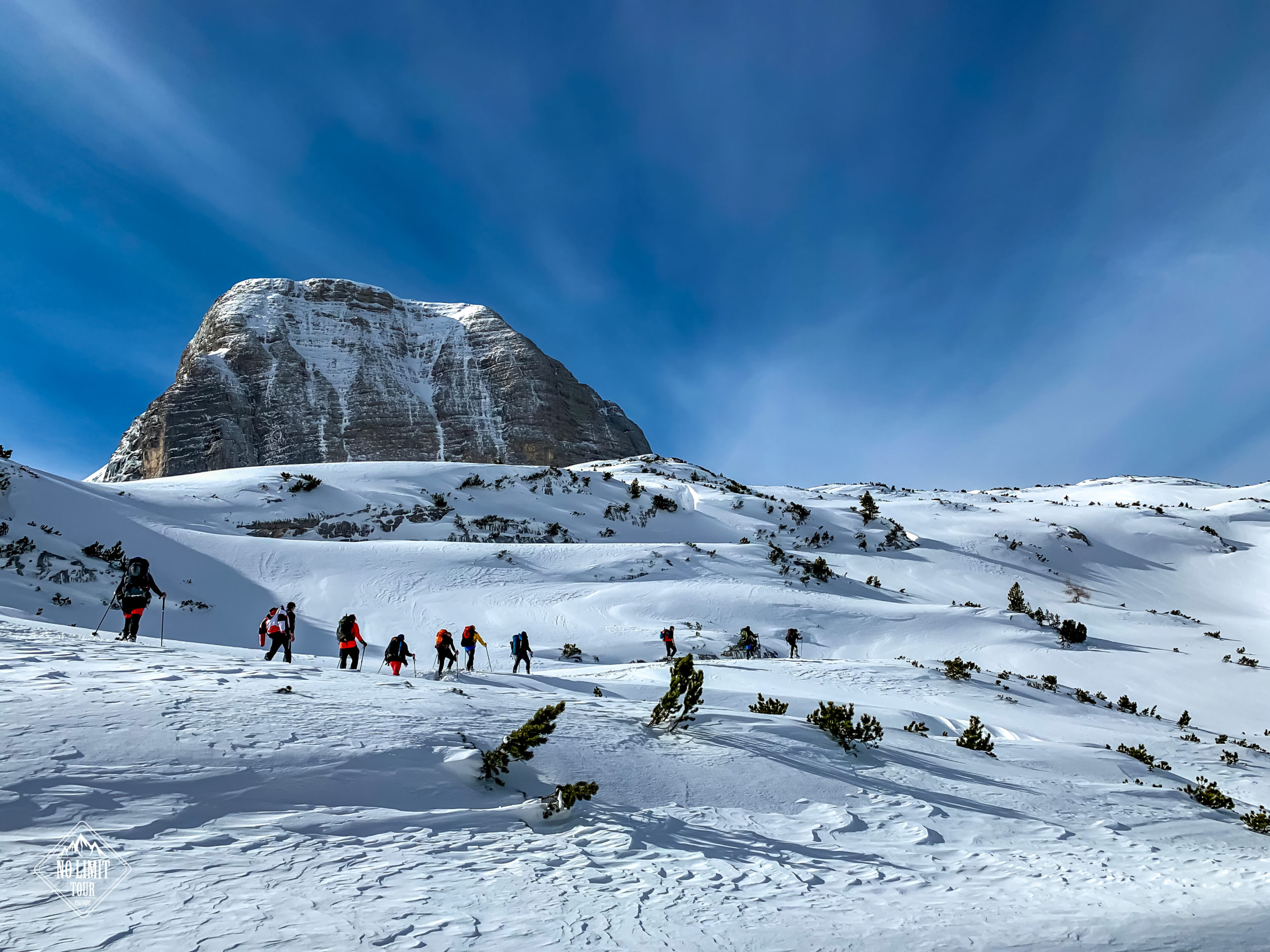 Zimní turistika na Dachsteinu