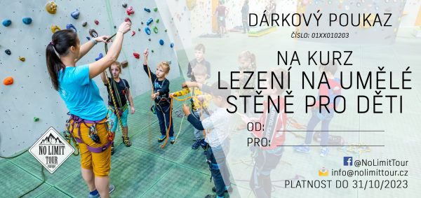 Dárkový poukaz - Kurz lezení na umělé stěně pro děti